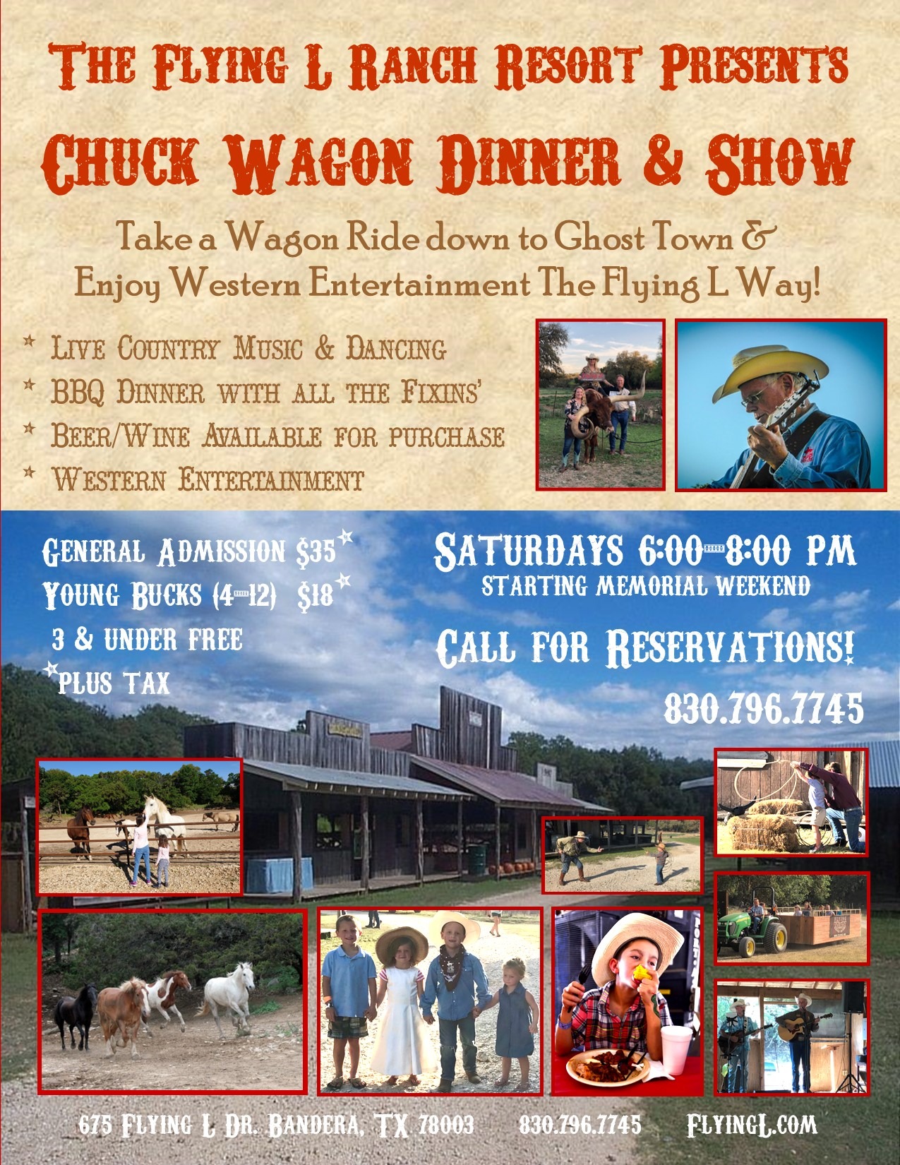 Chuck Wagon Dinner & Show Flying L Ranch Resort