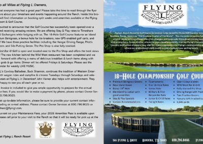 2026 HOA NEWSLETTER The Villas at Flying L Page 1